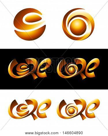 Vector icon design. 3d hot core symbols shining.