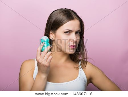 Woman With A Deodorant