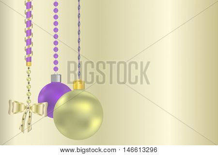 Christmas and New Year background with christmas balls