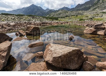 Clouds over Musala peak and  Musalenski lakes,  Rila mountain, Bulgaria