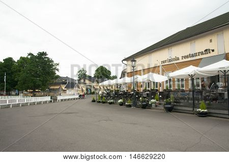 Naantali, Finland - 06 July , 2015: Cloudy Summer Day On The Historic Quarter Of Naantali