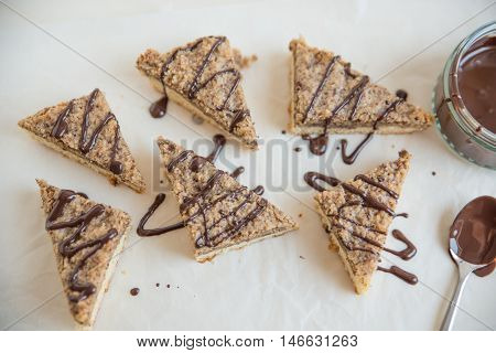 home made triangel shaped austrian christmas cookies