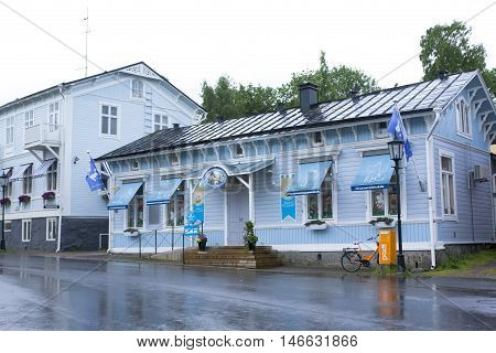 Naantali, Finland - 06 July , 2015: Cloudy Summer Day On The Historic Quarter Of Naantali