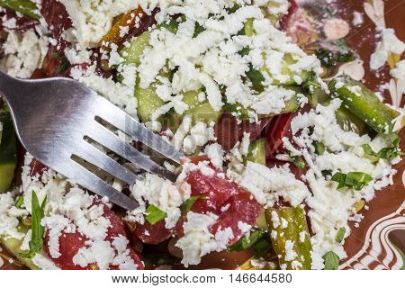 Closeup Of A Shopska Salad