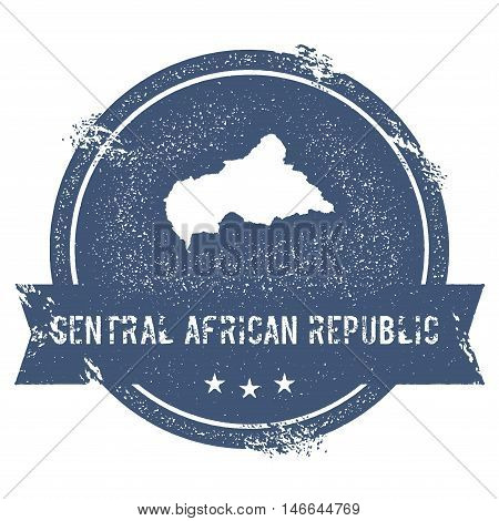 Central African Republic Mark. Travel Rubber Stamp With The Name And Map Of Central African Republic