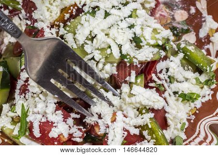 Closeup Of A Shopska Salad