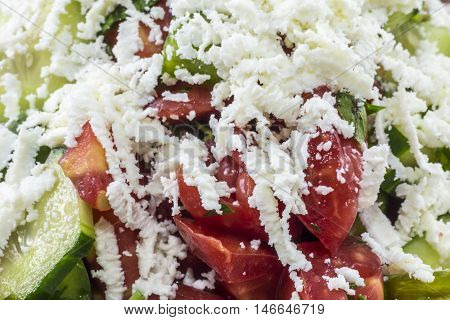 Closeup Of A Shopska Salad