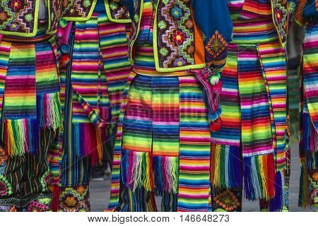 Cusco - Peru - June 06, 2016 : Peruvian Dancers At The Parade In Cusco. People In Traditional Clothe
