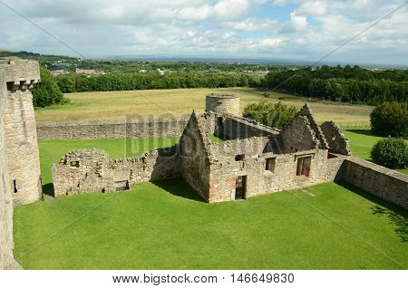 A view across the ruins of Craigmillar castle