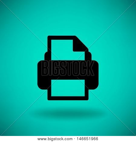 Flat Vector Printer Icon