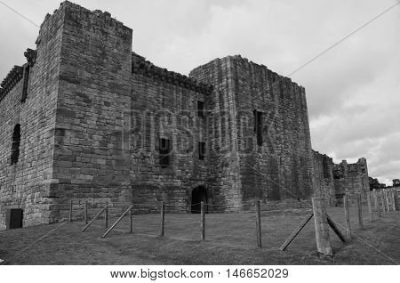 An exterior view of the ruins of Crichton castle