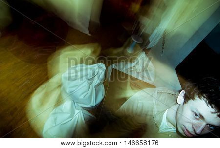 Blurred Abstract Of Drunk Man