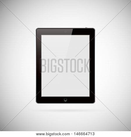 Black plate on a white background - high tech