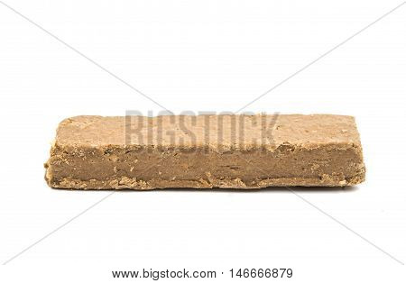 halva snack, sugar on a white background