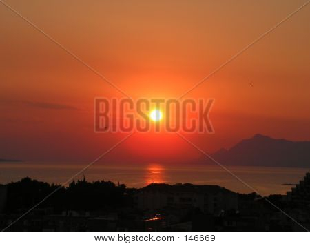 Sunset yli kaupunki