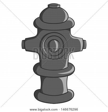 Fire hydrant icon in black monochrome style isolated on white background. Equipment symbol vector illustration