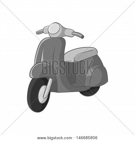 Scooter icon in black monochrome style isolated on white background. Transport symbol vector illustration