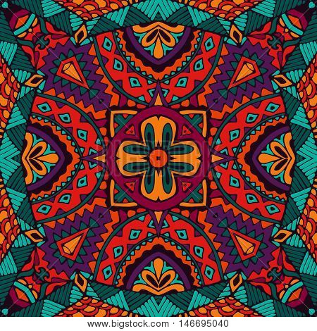 ethnic festive pattern for fabric. Abstract geometric colorful  intricate seamless pattern ornamental.