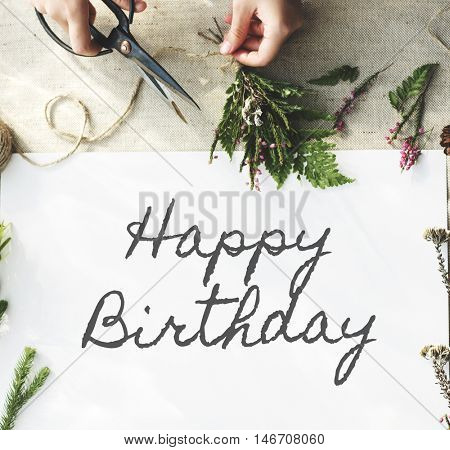 HBD Happy Birthday Celebration Congratulation Party Concept