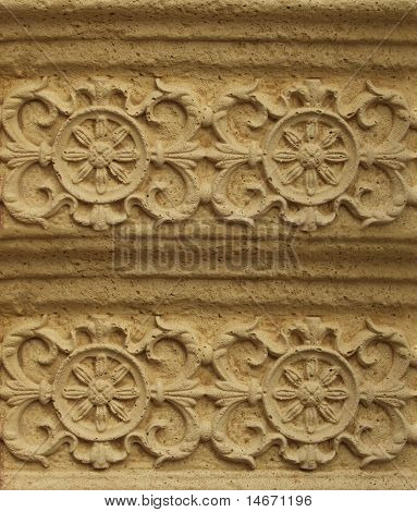 relief sandstensdekorationer