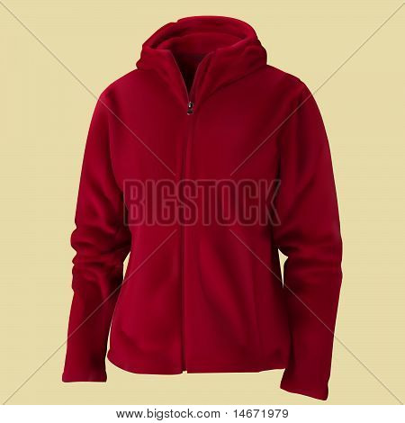 Sweat-shirt capuche vecteur rouge