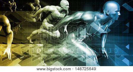 Healthcare Research Technology and Solutions as a Concept 3D Render