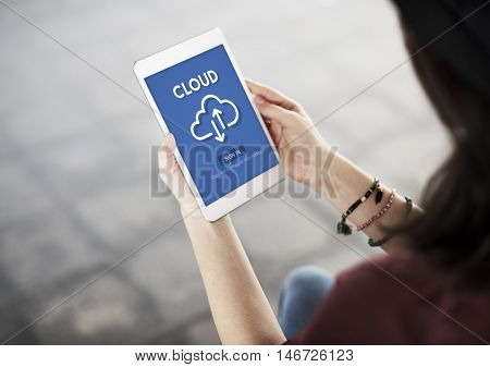 Cloud Network Browsing Storage Data Concept