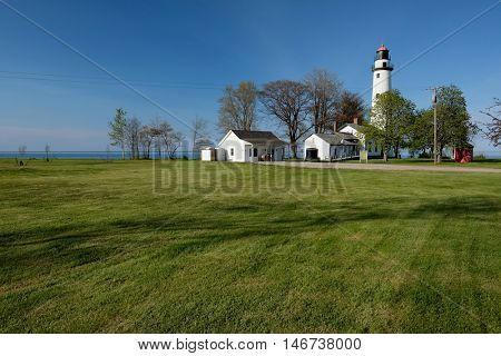 Pointe aux Barques Lighthouse, built in 1848, Lake Huron, Michigan, USA