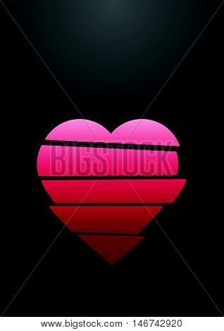 Heart cut 5 part.background and art work