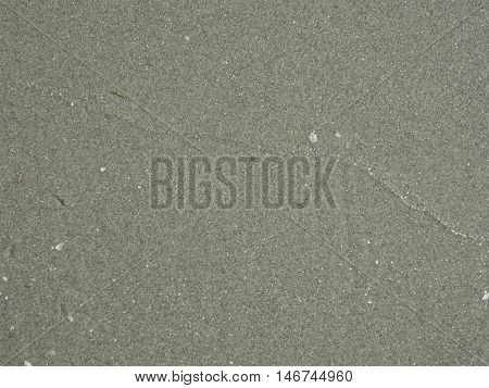 Close up of sand texture. Dry and wet sand on a sunny day. Texture useful as background