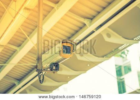 Security camera ( Filtered image processed vintage effect. )