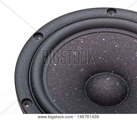 paper woofer driver on white background