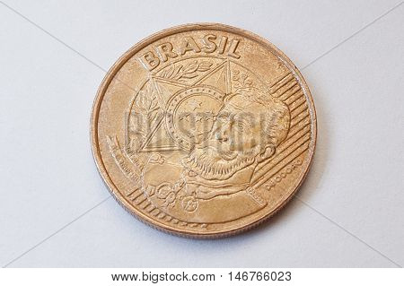 25 Brazilian Centavos (2009) Shows Manuel Deodoro Da Fonseca (1827-1892), First President Brazilian