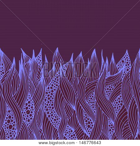 vector background doddle postcards line bubbles abstract purple grass plant dark