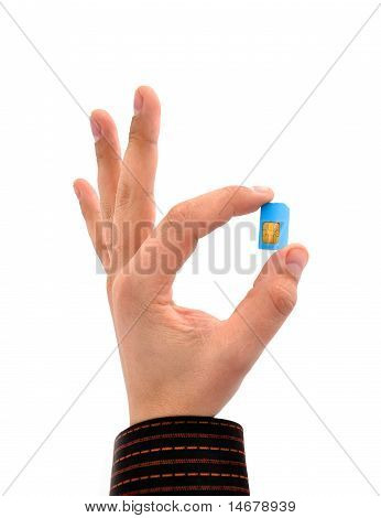 ซิมการ์ดในมือของคุณ