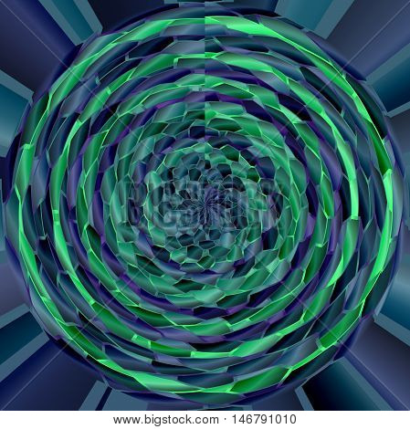 Abstract coloring background of the shadows gradient with visual mosaic and poolar coordinates effects