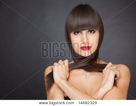 Ragazza in possesso di capelli