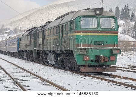 Old Diesel Passenger Train