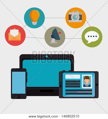 social media network globe isolated vector illustration eps 10