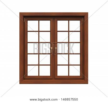 Window Frame isolated on white background. 3D render