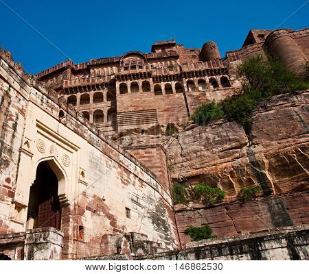 Majestic Mehrangarh Fort in Jodhpur, Rajasthan, India