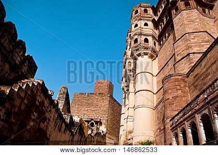 Majestic Mehrangarh Fort in Jodhpur, Rajasthan, India