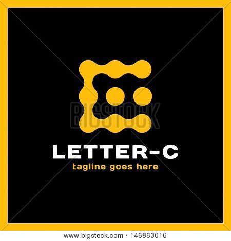 Smart Idea Creative Dots Logo. Point Colorful Letter C Logotype