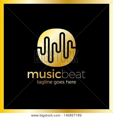 Logo Template Sound Wave, Dj, Audio System, Store. Brand, Branding, Company, Corporate, Identity, Lo