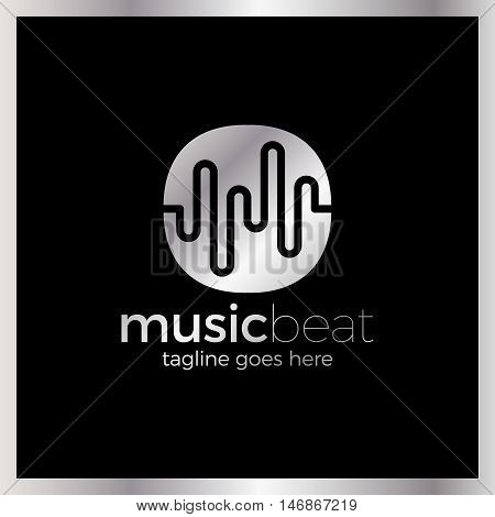 Logo Template Sound Wave, Dj, Audio System, Store. Brand, Branding, Company, Corporate, Identity, Lo