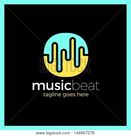 Logo Template Sound Wave, Dj, Audio System, Store. Brand, Branding, Company, Corporate, Identity, Lo