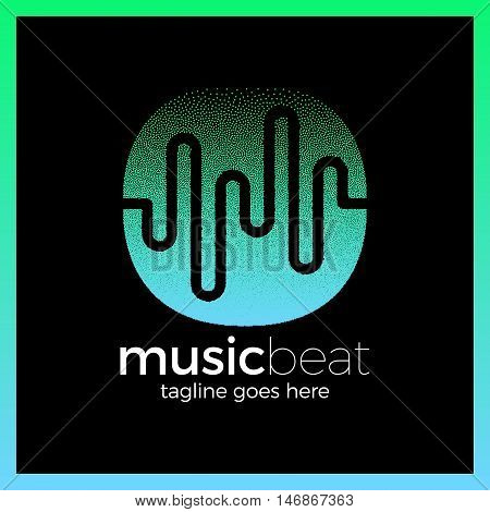Logo Template Sound Wave, Dj, Audio System, Store. Brand, Branding, Company, Corporate, Identity, Lo