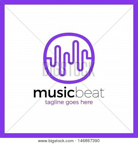Logo Template Sound Wave, Dj, Audio System, Store. Brand, Branding, Company, Corporate, Identity, Lo