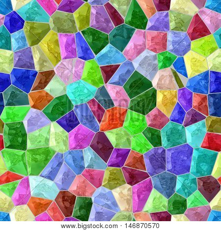vibrant colorful marble irregular plastic stony mosaic seamless pattern texture background with gray grout