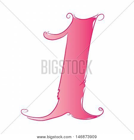 Hand drawn cartoon vector numbers. Decorative font